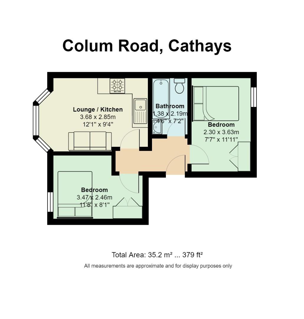 Floorplan for Colum Road, Cathays